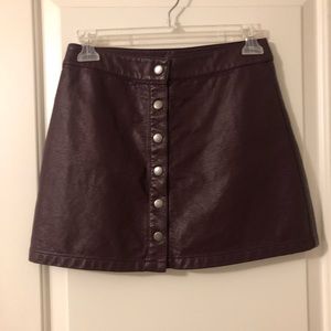 Faux leather skirt